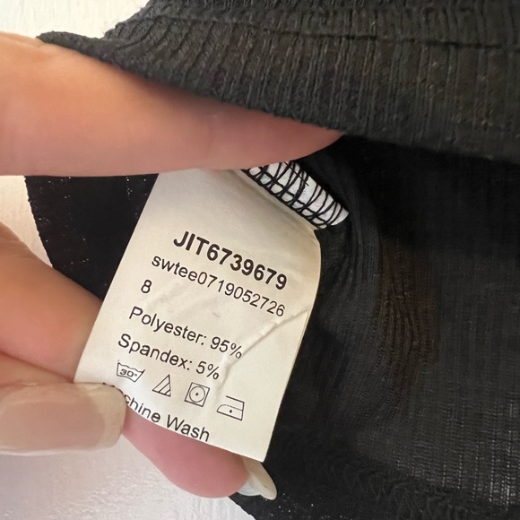 SHEIN Black Milkmaid Women’s Knot Wrap Crop Top Size Small - Picture 8 of 10